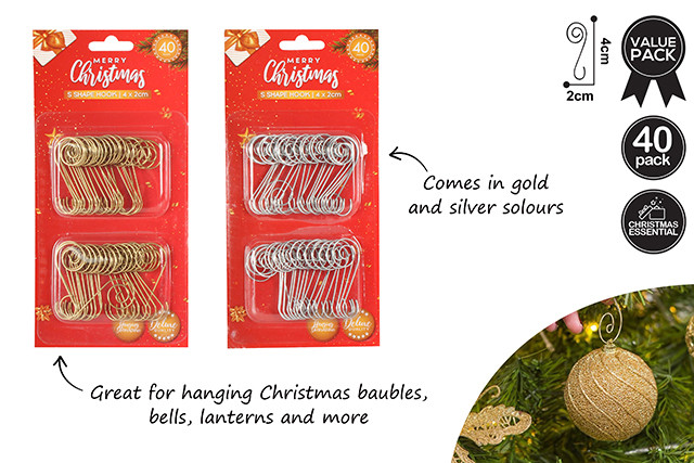 40PK  S SHAPE HOOK 4X2CM