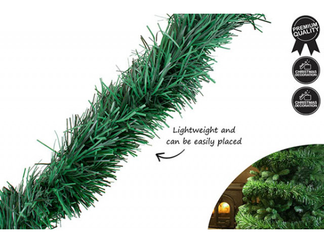 2M x 9CM XMAS TREE GARLAND TINSEL