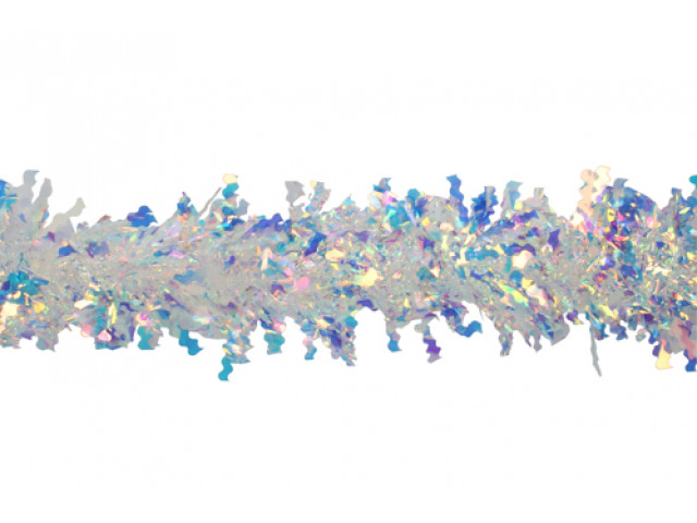 2M x  9CM HOLOGRAPHIC KRINKLE TINSEL