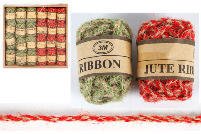 3M TWO TONE JUTE ROPE/RIBBON 2 ASSTD CLRS