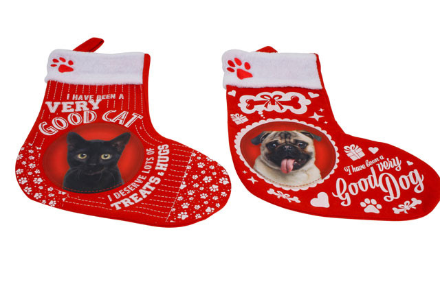 PHOTO PRINT PET STOCKING 2 ASST DES 40X30CM